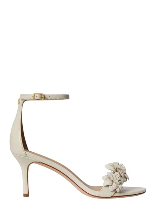 Sandali Allie in cuoio nappa tacco medio LAUREN RALPH LAUREN | ALLIE M FLWR-SANDALS.SOFR WHITE